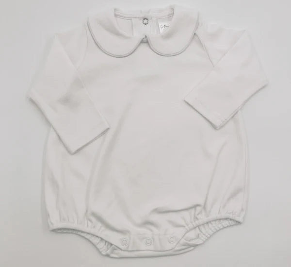 Baby Boy Long Sleeve Collared Bubble