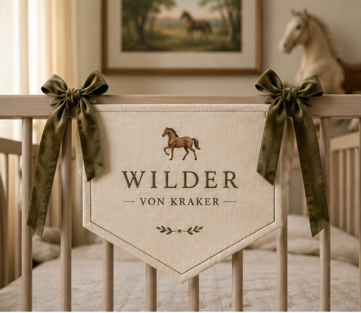 Custom Horse Pennant Nursery Banner