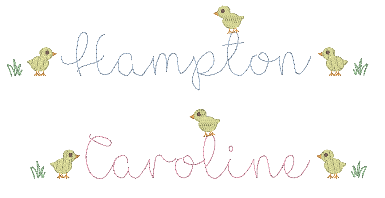 Scalloped Easter Basket Liners - Custom Embroidery with Build Your Own dainty details