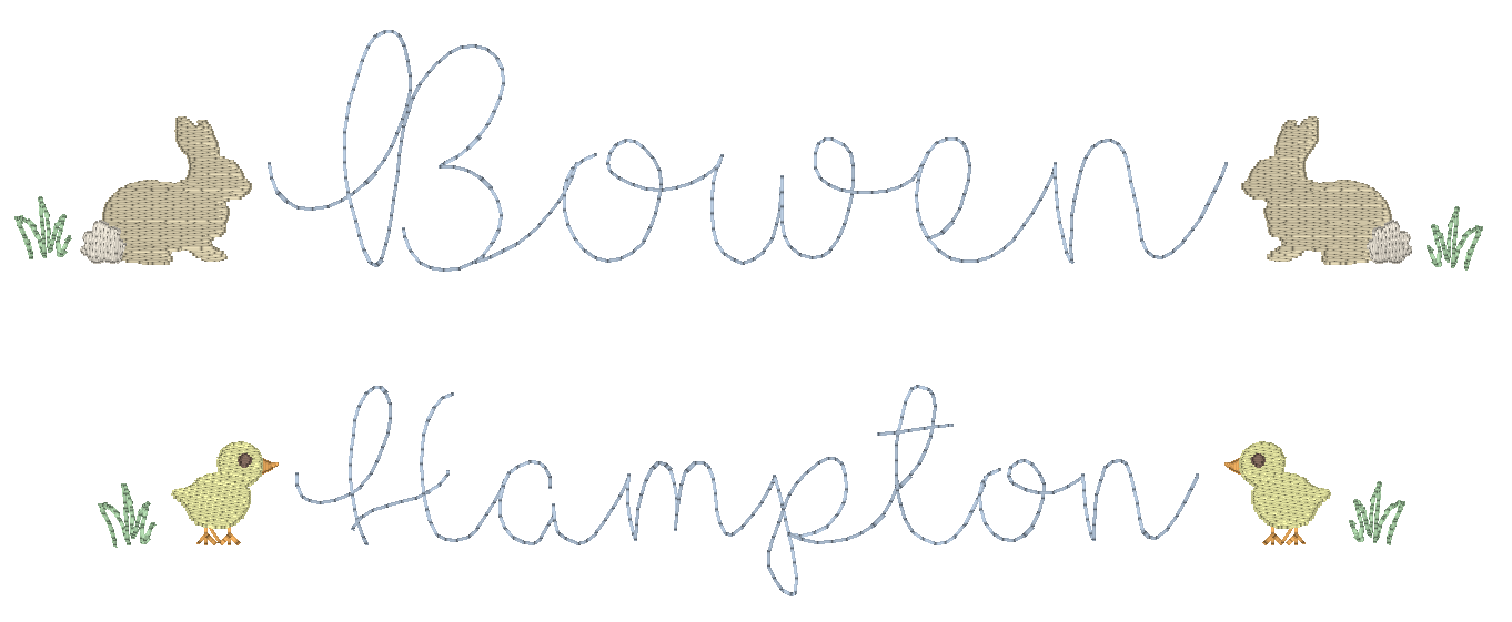 Scalloped Easter Basket Liners - Custom Embroidery with Build Your Own dainty details