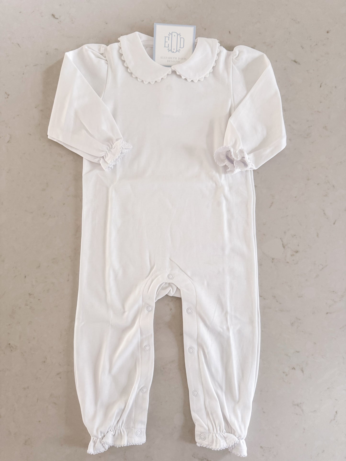 Baby Girl Long Sleeve Collared Romper