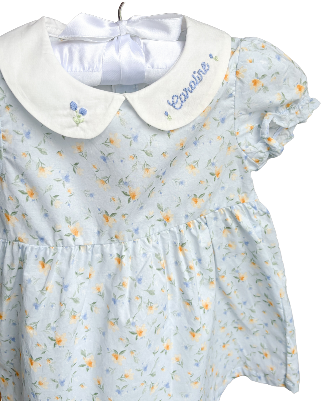 Baby Girl Floral Blue Dress