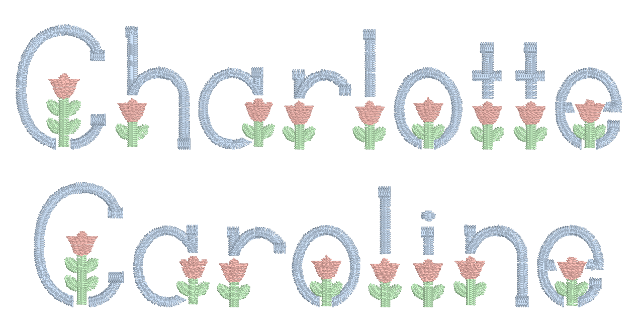 Scalloped Easter Basket Liners - Tulip Name Font