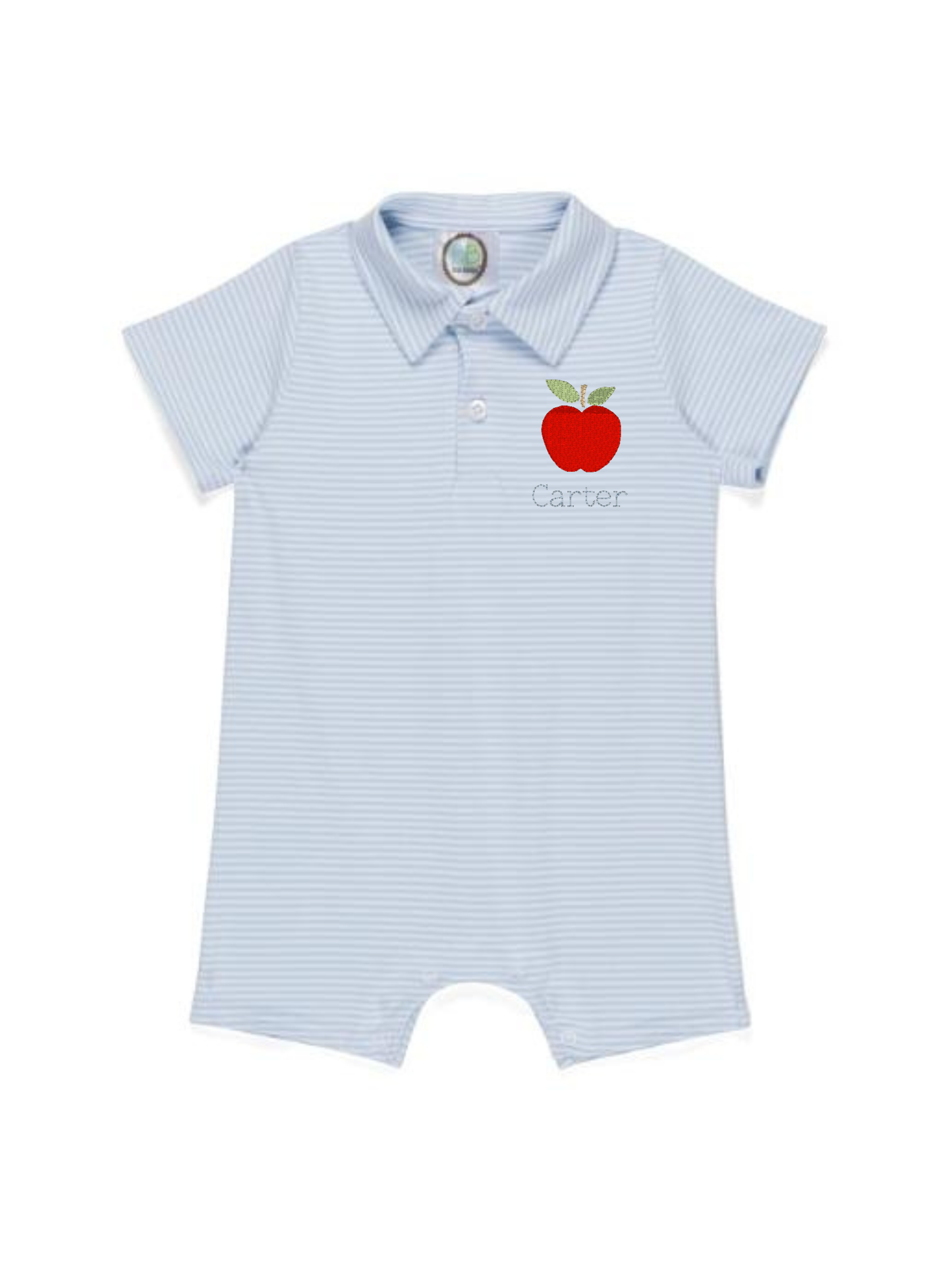 Boys Striped Collared Romper