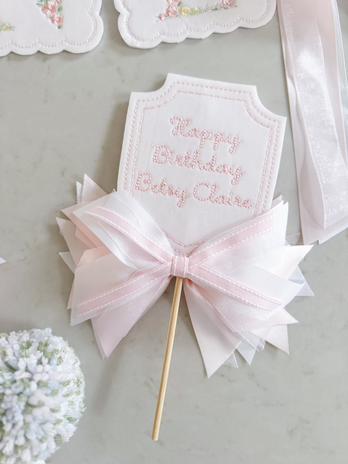 Crest Wand Cake Topper