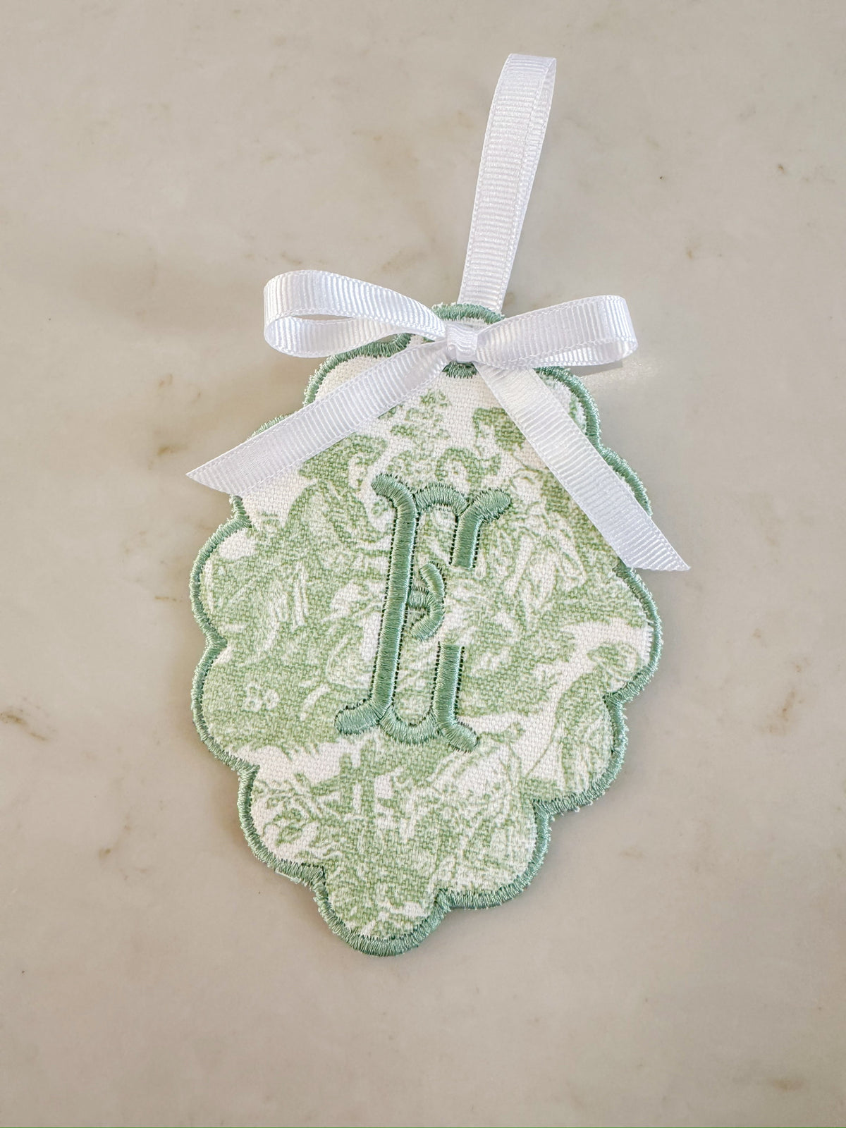 Girls Heirloom Christmas Ornament- Scalloped Oval Shape