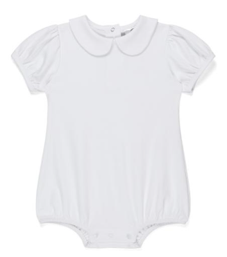 Baby Girl Peter Pan Collared Puffed Sleeve Bubble