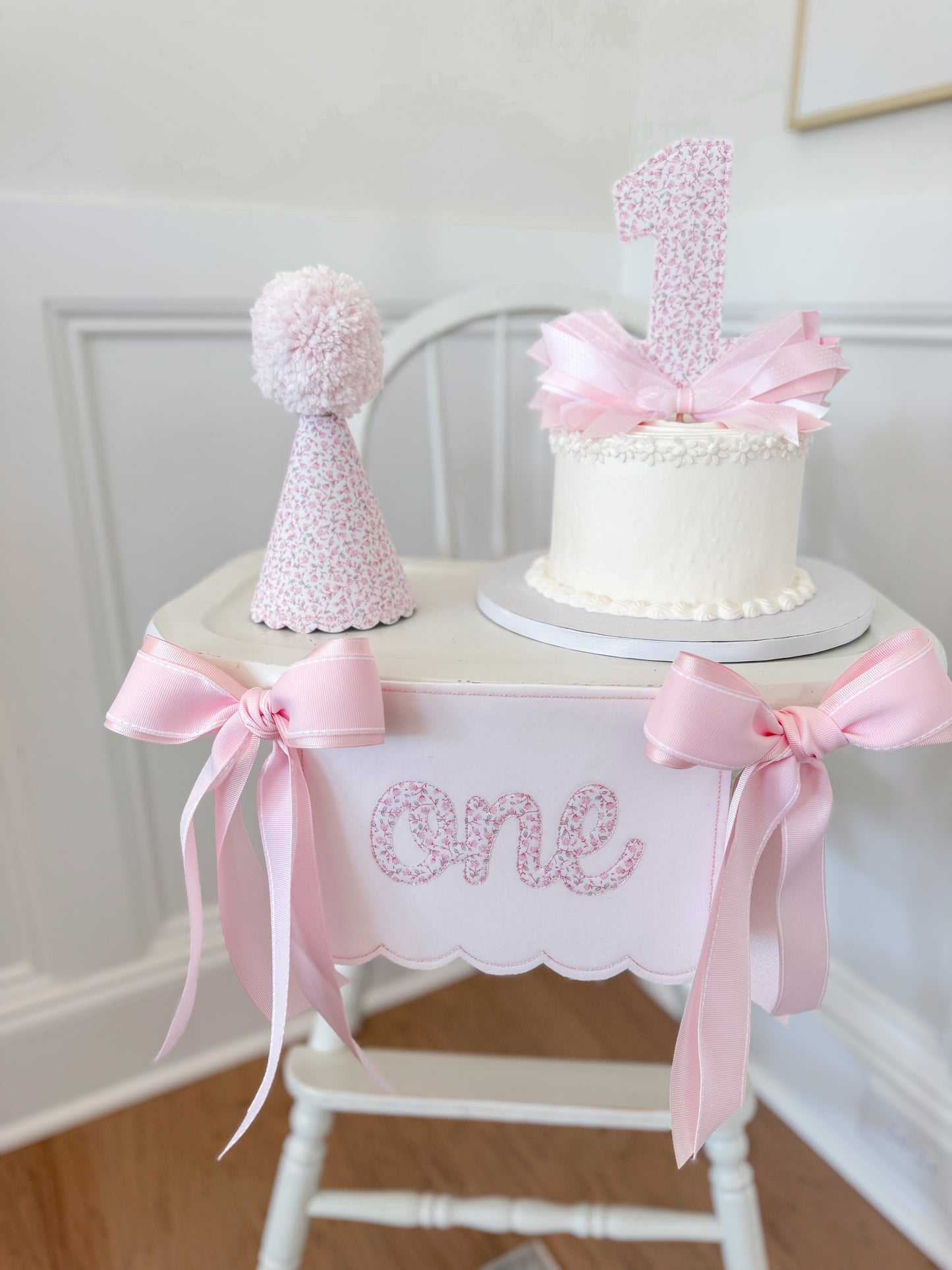 Dainty Pink Floral Party Suite - 1st Birthday