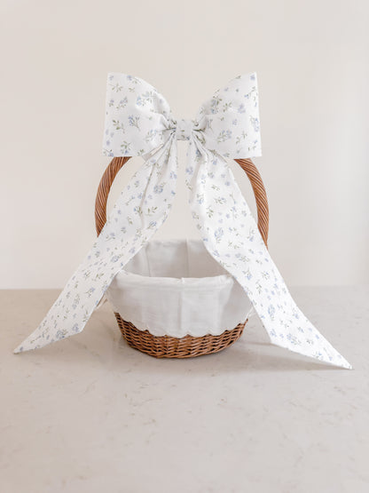 Easter Basket Bow - Blue & Green Floral