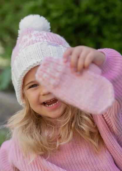 Pink Knit Mittens