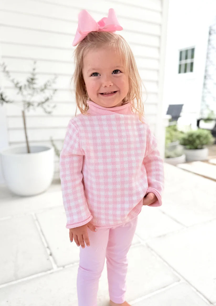Pre-Order Gingham Roll Neck Sweaters