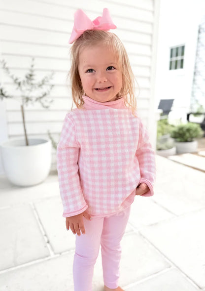 Pre-Order Gingham Roll Neck Sweaters