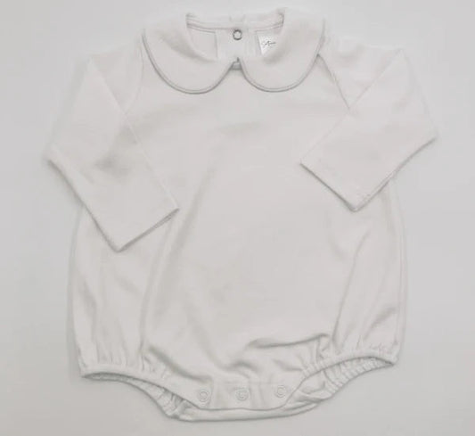Baby Boy Long Sleeve Collared Bubble