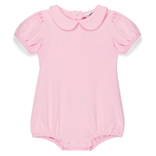 Baby Girl Peter Pan Collared Puffed Sleeve Bubble