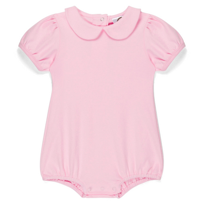 Baby Girl Peter Pan Collared Puffed Sleeve Bubble
