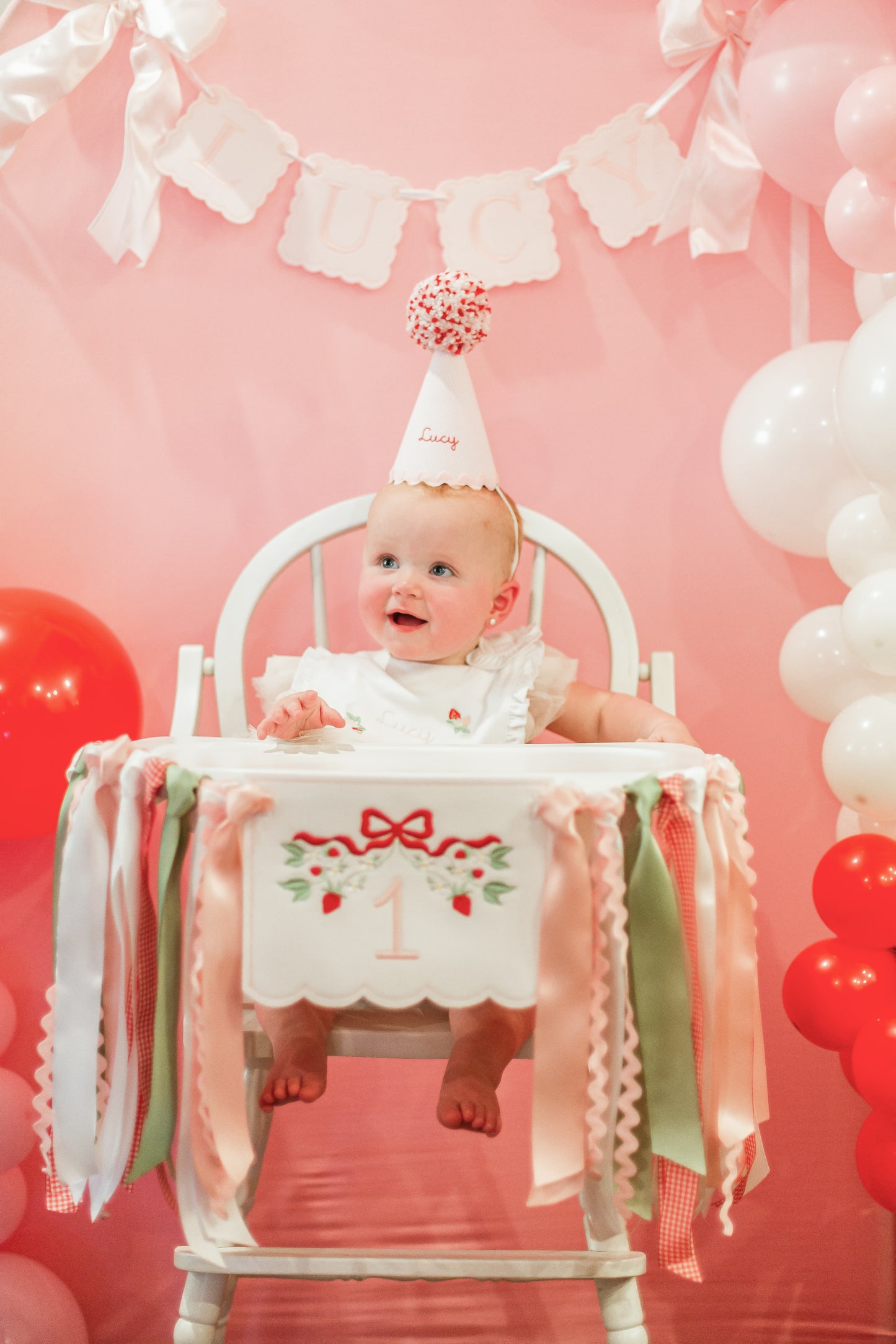 White Wooden High Chair - RENTAL