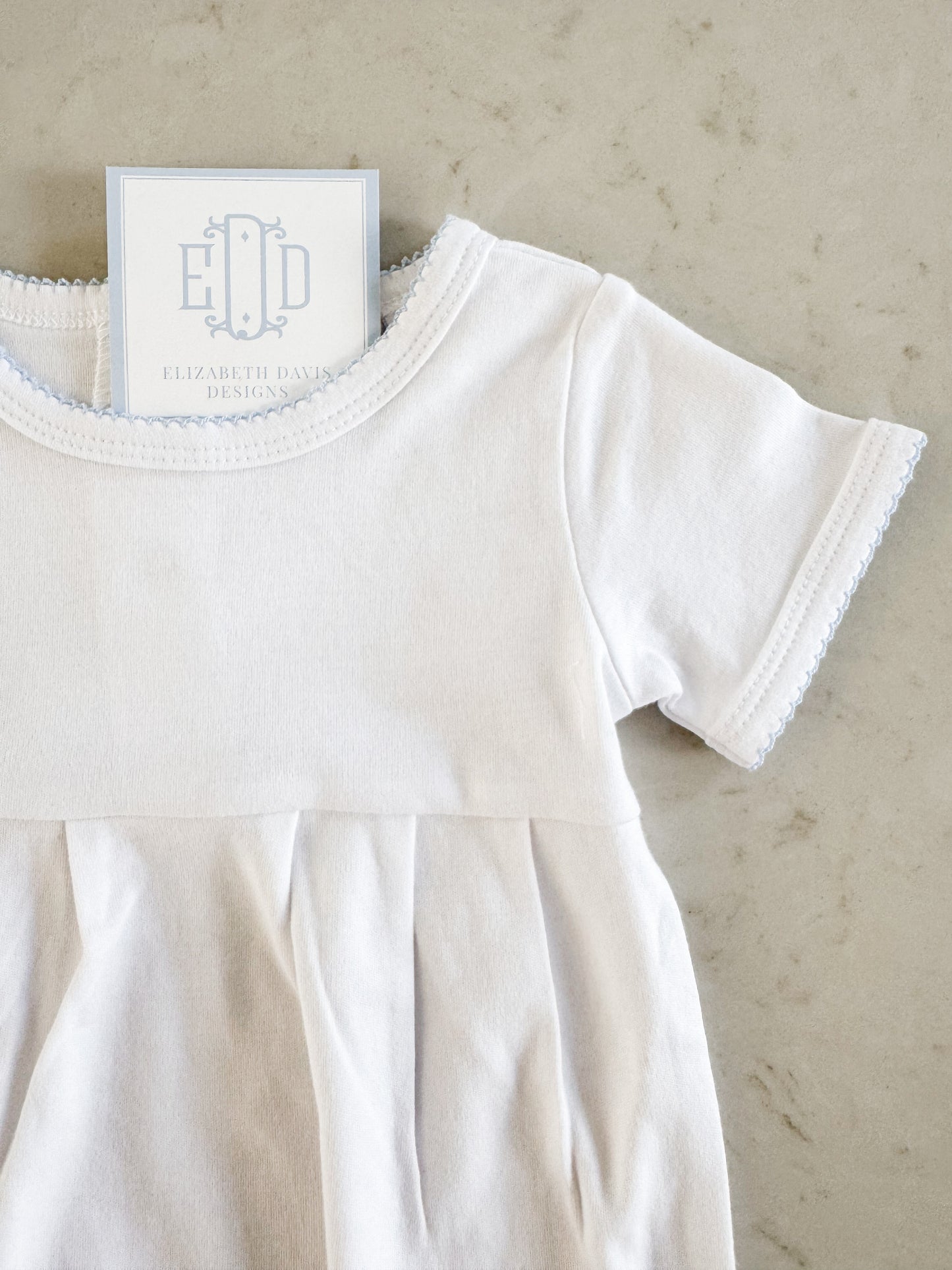 Baby Boy Picot Trim Bubble