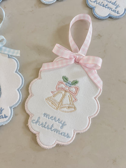 Girls Heirloom Christmas Ornament- Scalloped Oval Shape