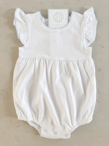 Baby Girl Picot Flutter Sleeve Bubble