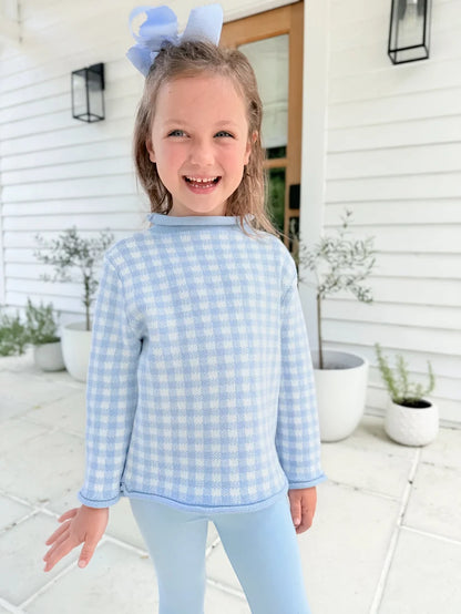 Pre-Order Gingham Roll Neck Sweaters