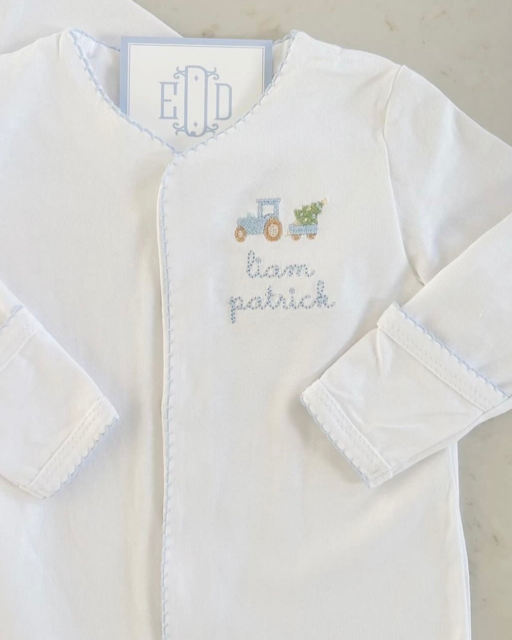 Picot Trim Footie - Winter