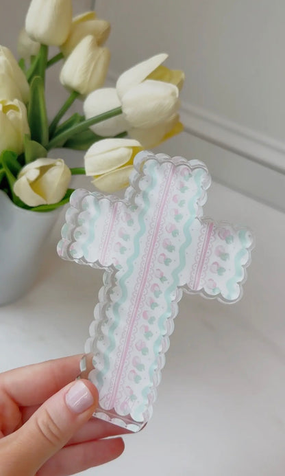 Scalloped Acrylic Cross