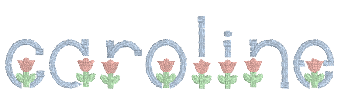 Scalloped Easter Basket Liners - Tulip Name Font