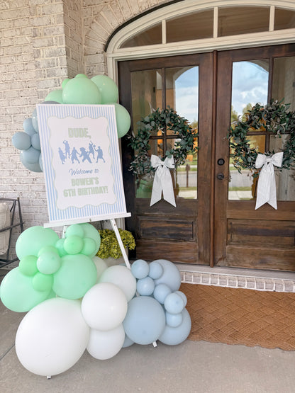 White Wooden Easel for Signs - RENTAL