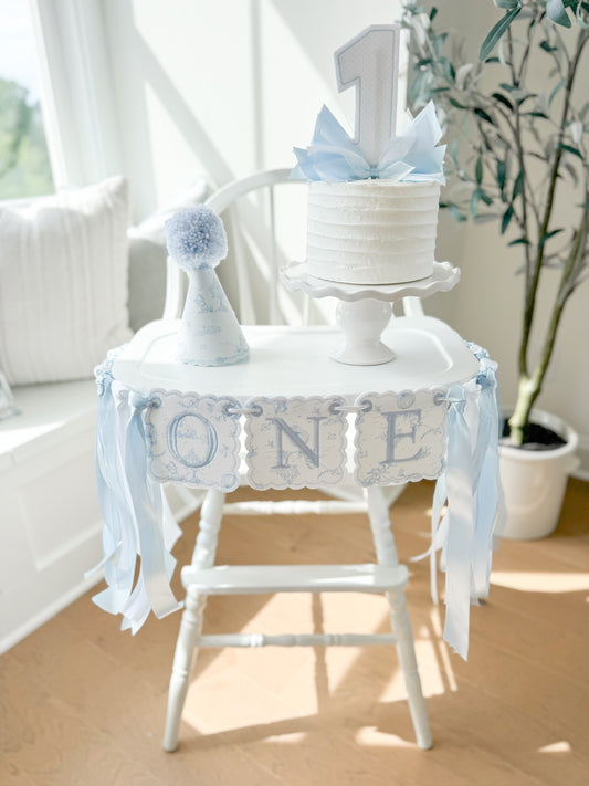 Playful Blue Toile Party Suite