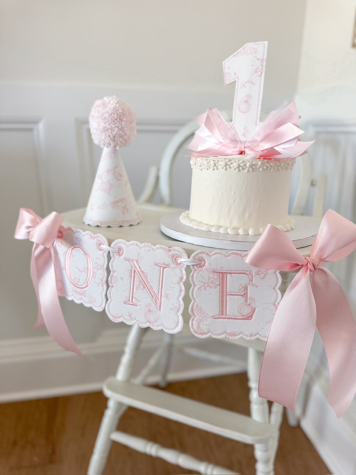 Pink Toile Party Suite - 1st Birthday