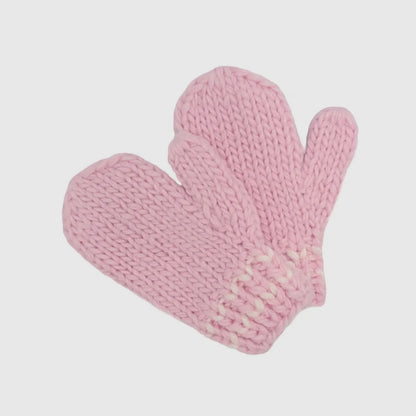 Pink Knit Mittens