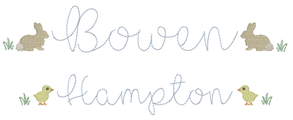 Scalloped Easter Basket Liners - Custom Embroidery with Build Your Own dainty details