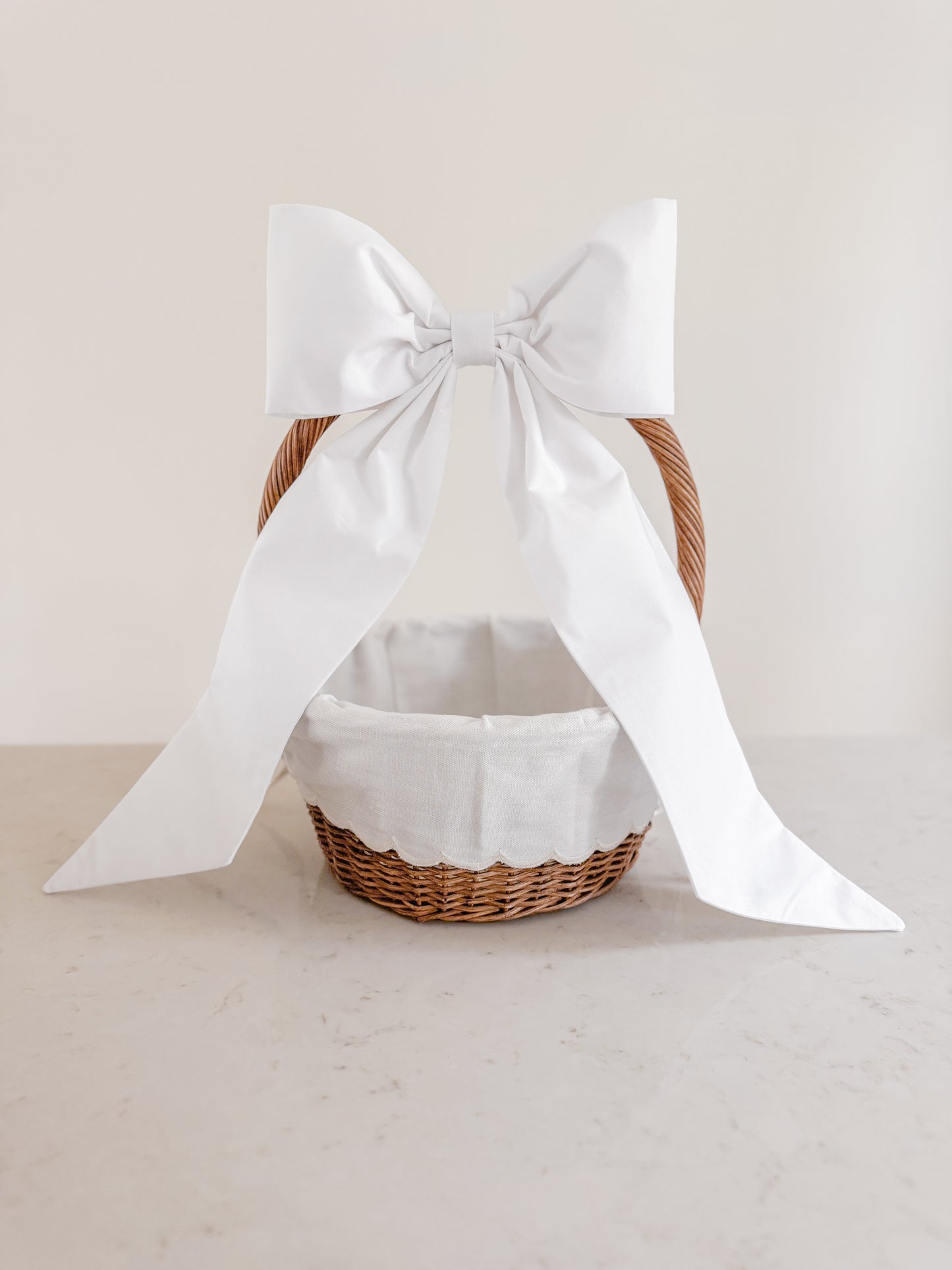 Easter Basket Bow - Classic White
