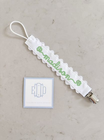 Scalloped Pacifier Clip
