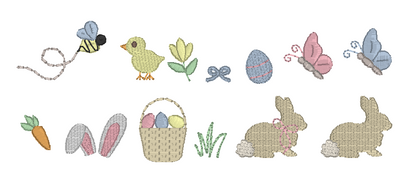 Scalloped Easter Basket Liners - Custom Embroidery with Build Your Own dainty details