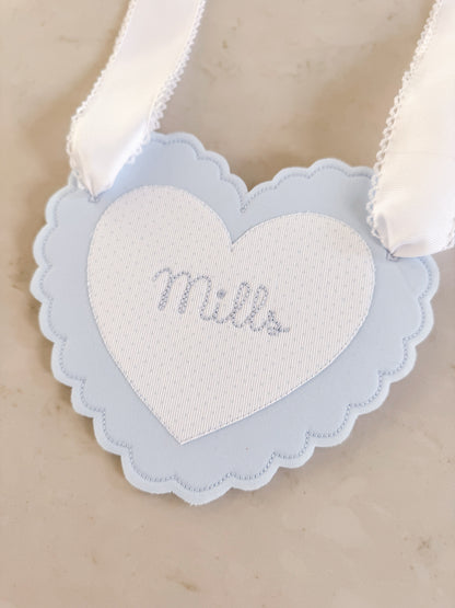 Valentines Scalloped Heart Basket Tag