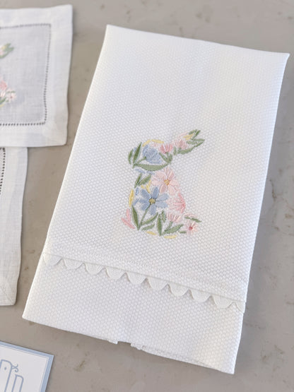 Guest Towel - Scalloped Pique Cotton
