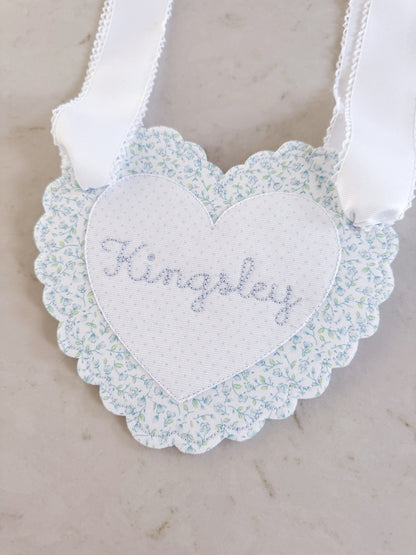 Valentines Scalloped Heart Basket Tag