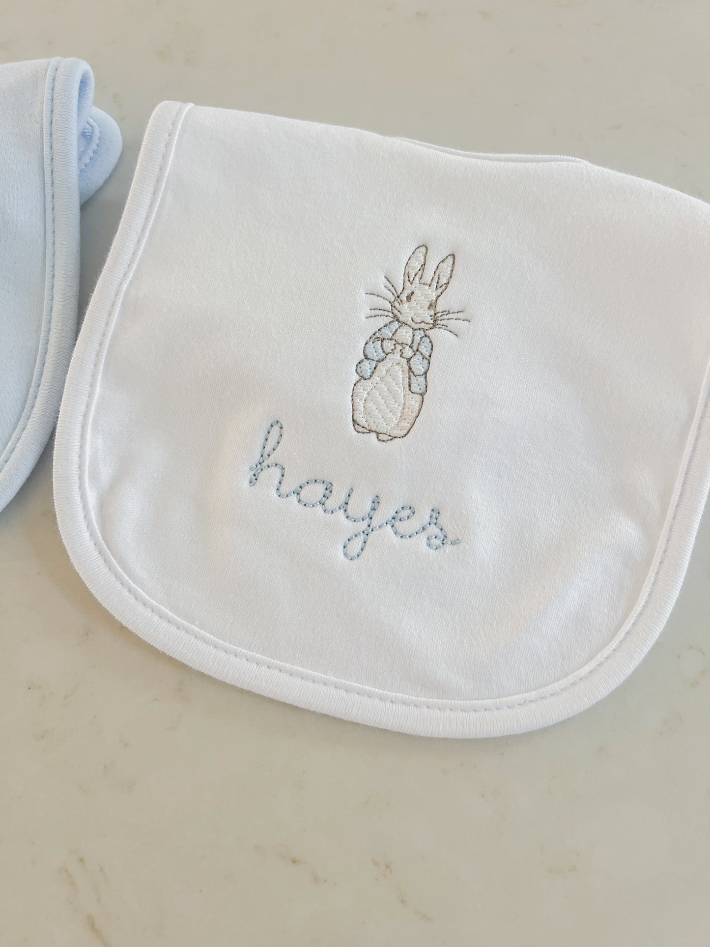 Picot Trim Bib + Burp Sets