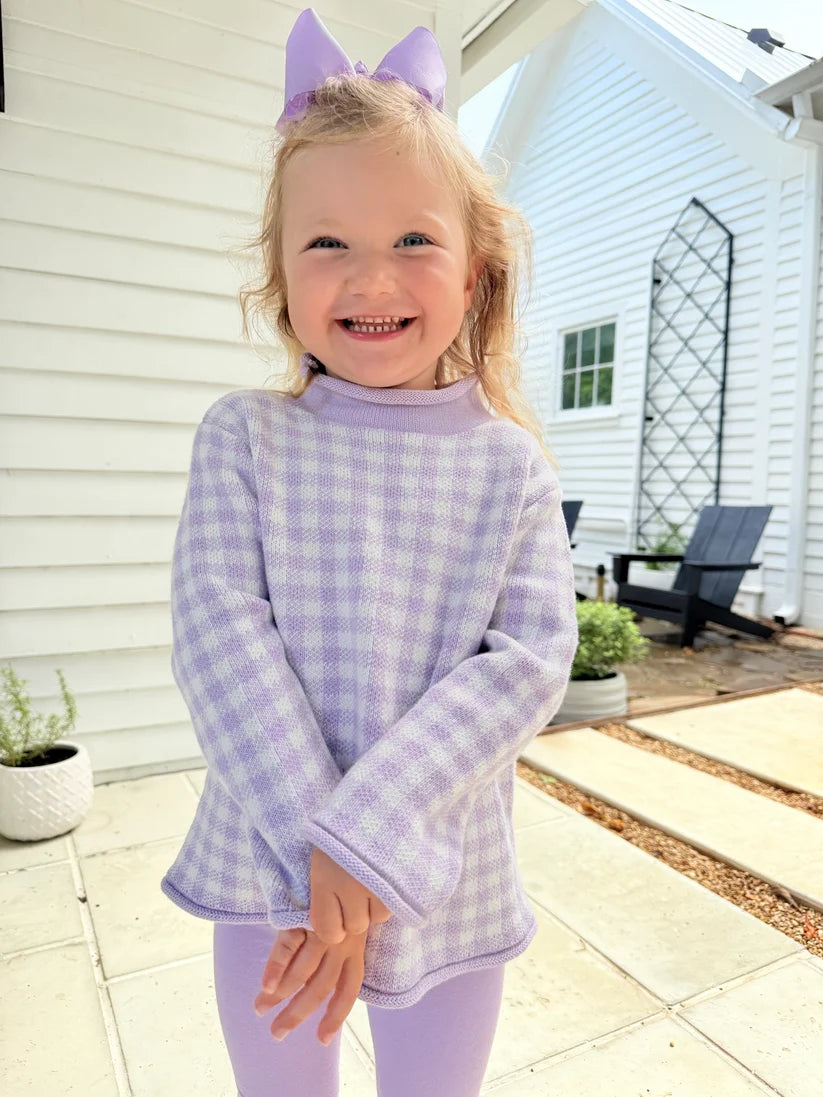 Pre-Order Gingham Roll Neck Sweaters