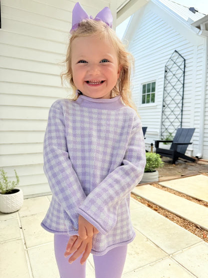 Pre-Order Gingham Roll Neck Sweaters
