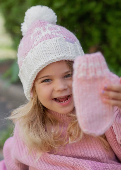 Pink Knit Mittens