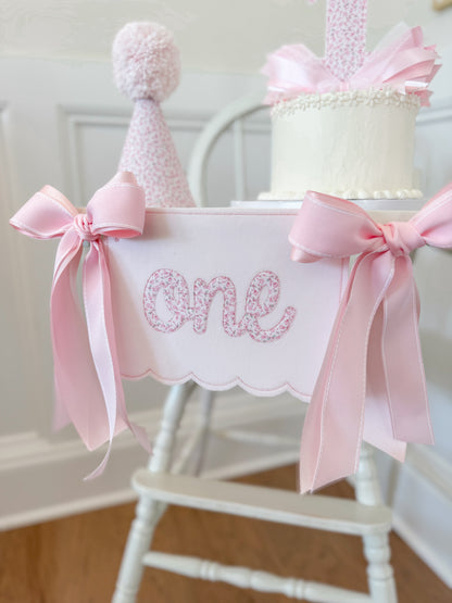 Dainty Pink Floral Party Suite - 1st Birthday
