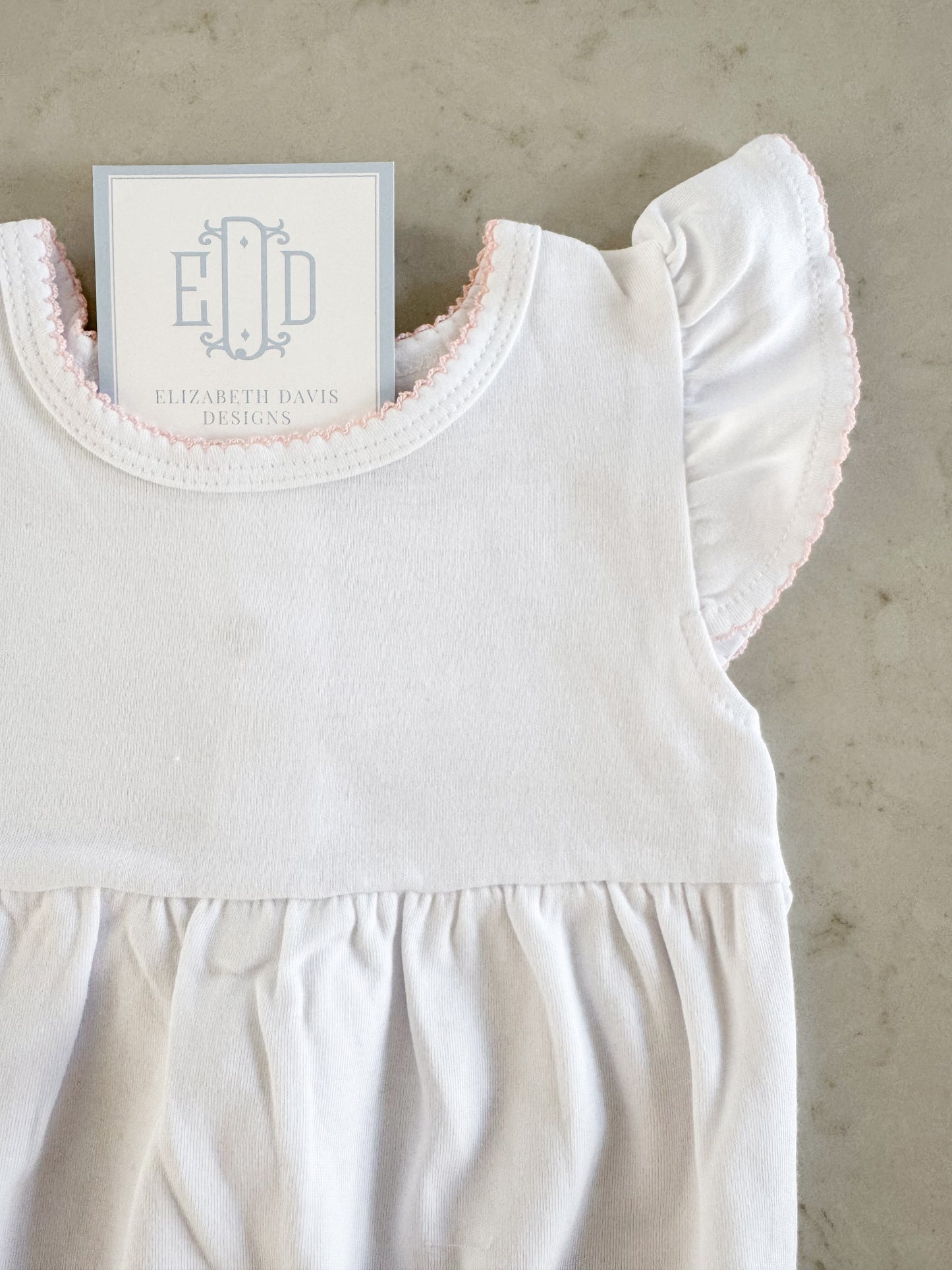 Baby Girl Picot Flutter Sleeve Bubble