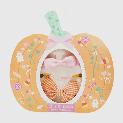 Pumpkin Bracelet & Bows Gift Set