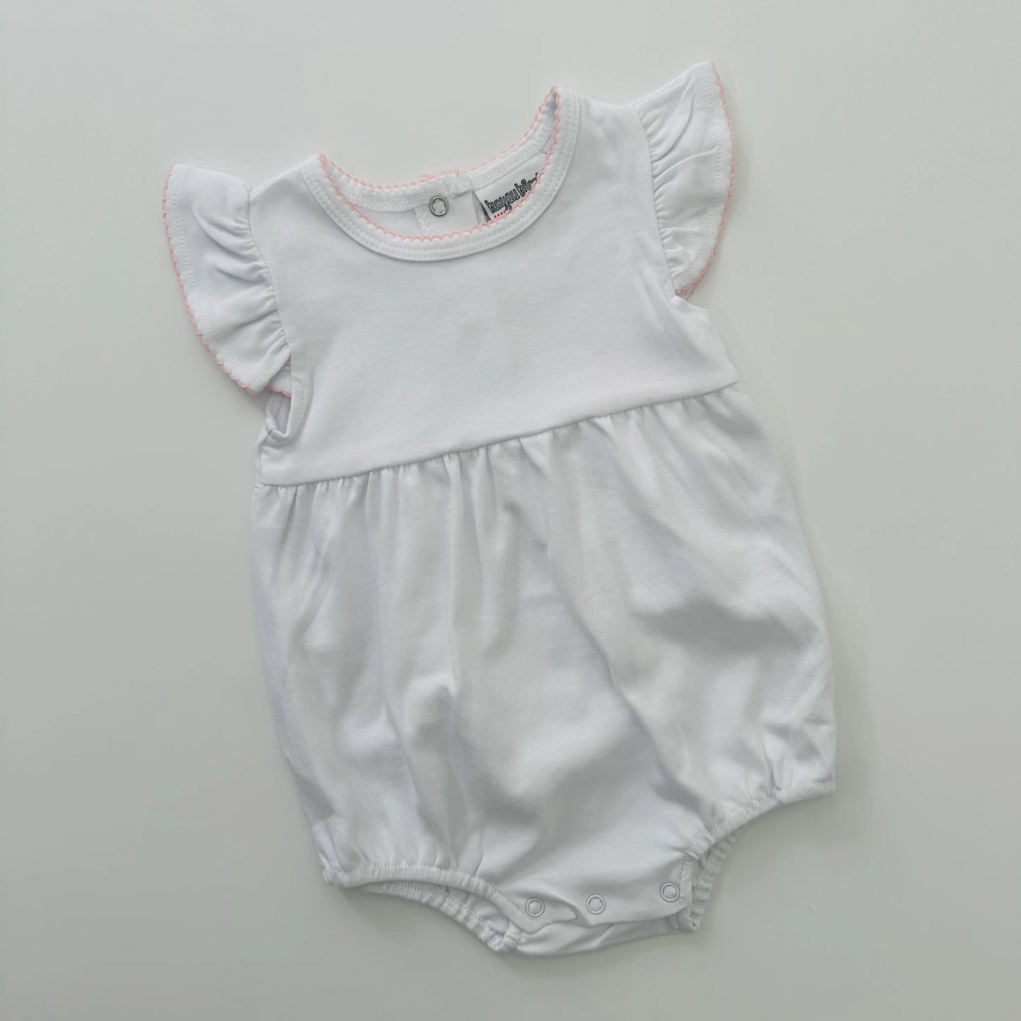 Summer - Baby Girl Picot Flutter Sleeve Bubble