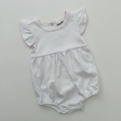 Summer - Baby Girl Picot Flutter Sleeve Bubble