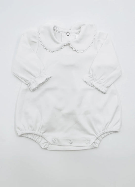 Baby Girl Long Sleeve Collared Bubble