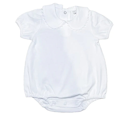 Baby Girl Collared Short Sleeve Bubble