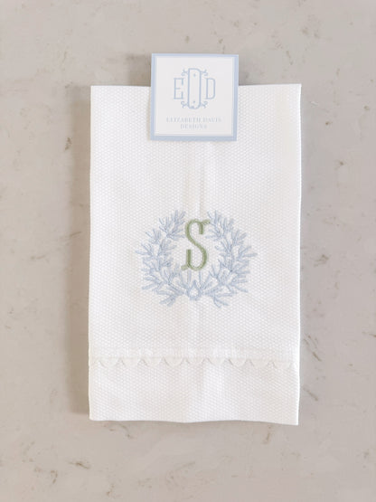 Guest Towel - Scalloped Pique Cotton